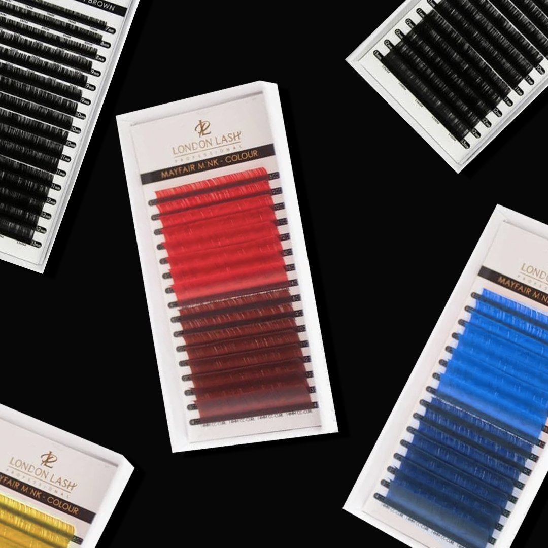 Schwarzbraune Wimpern &amp; Farbige Wimpern