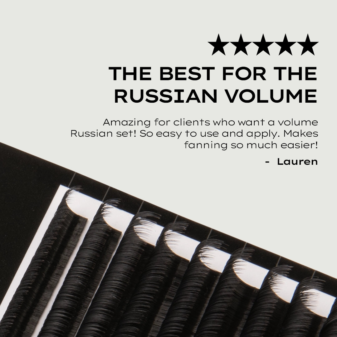 Selbstfächernde Mega-Volumenwimpern 0.03 (Easy Fanning)